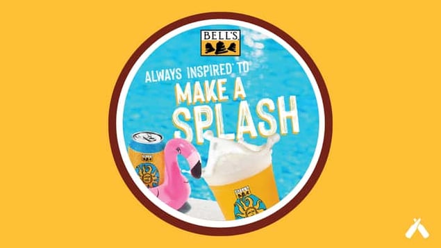 Bell's Brewery "Always Inspired to Make a Splash" Untappd badge