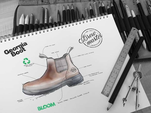Concept drawing of Brew Master boot from Georgia Boot