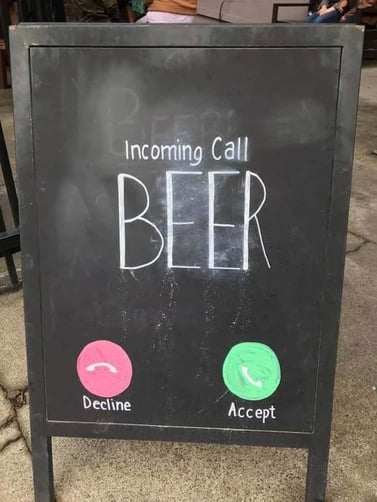 Incoming Call from Beer - Accept or Decline? From Crystal C on Pinterest
