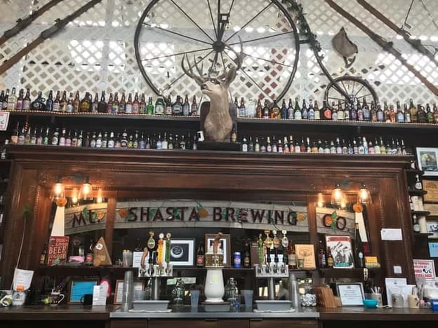 Inside the bar at Mt. Shasta Brewing