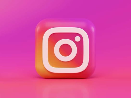 Instagram logo on a gradient background