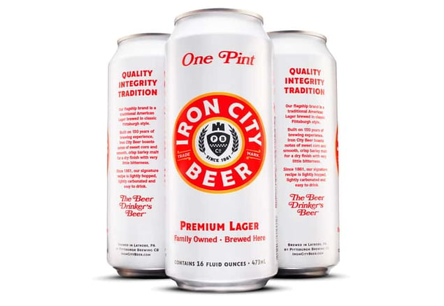 Iron City Beer pint cans