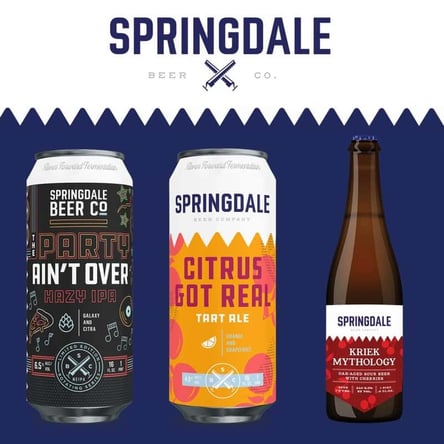 Springdale Beer Co. assortment of beers