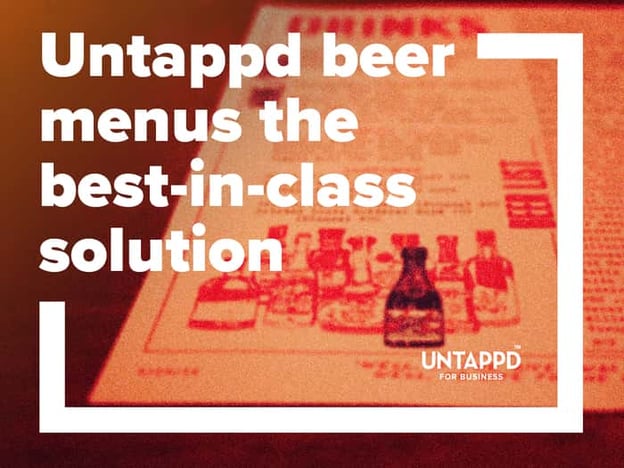 Untappd for Business digital beer menu banner