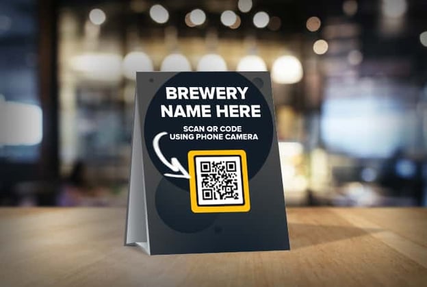 Untappd QR code table tent card