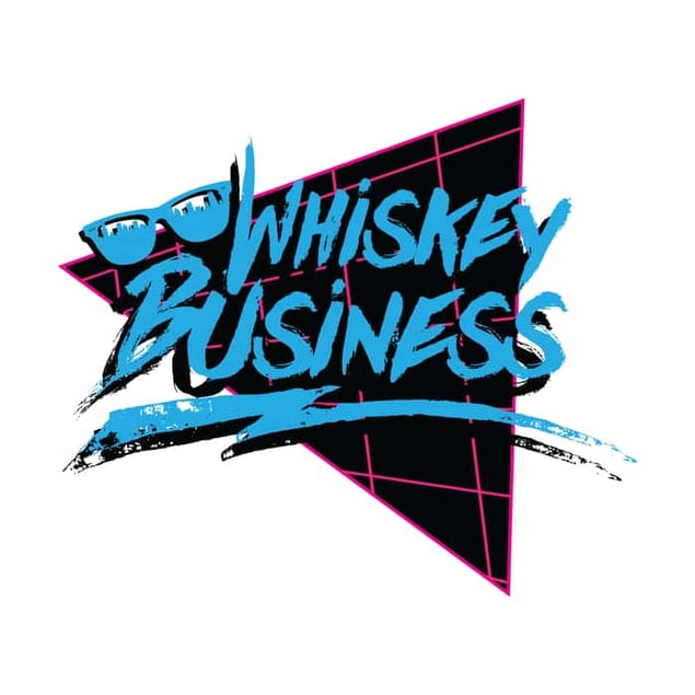 Whiskey Business 1980's themed whiskey bar logo