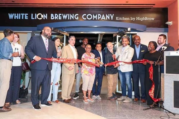 White Lion Brewing Company grand opening and ribbon cutting ceremony